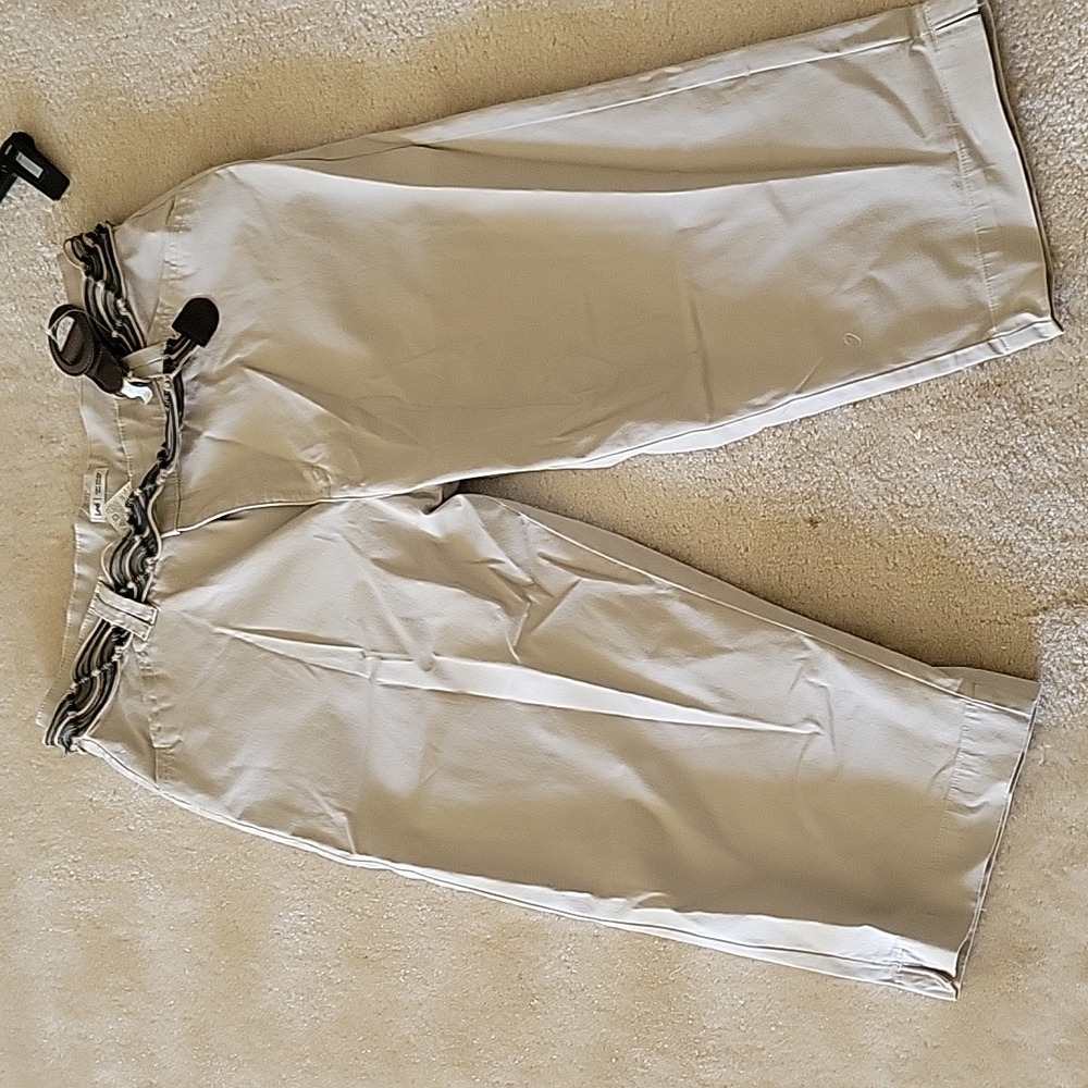 Lee natural fit khaki crop pants